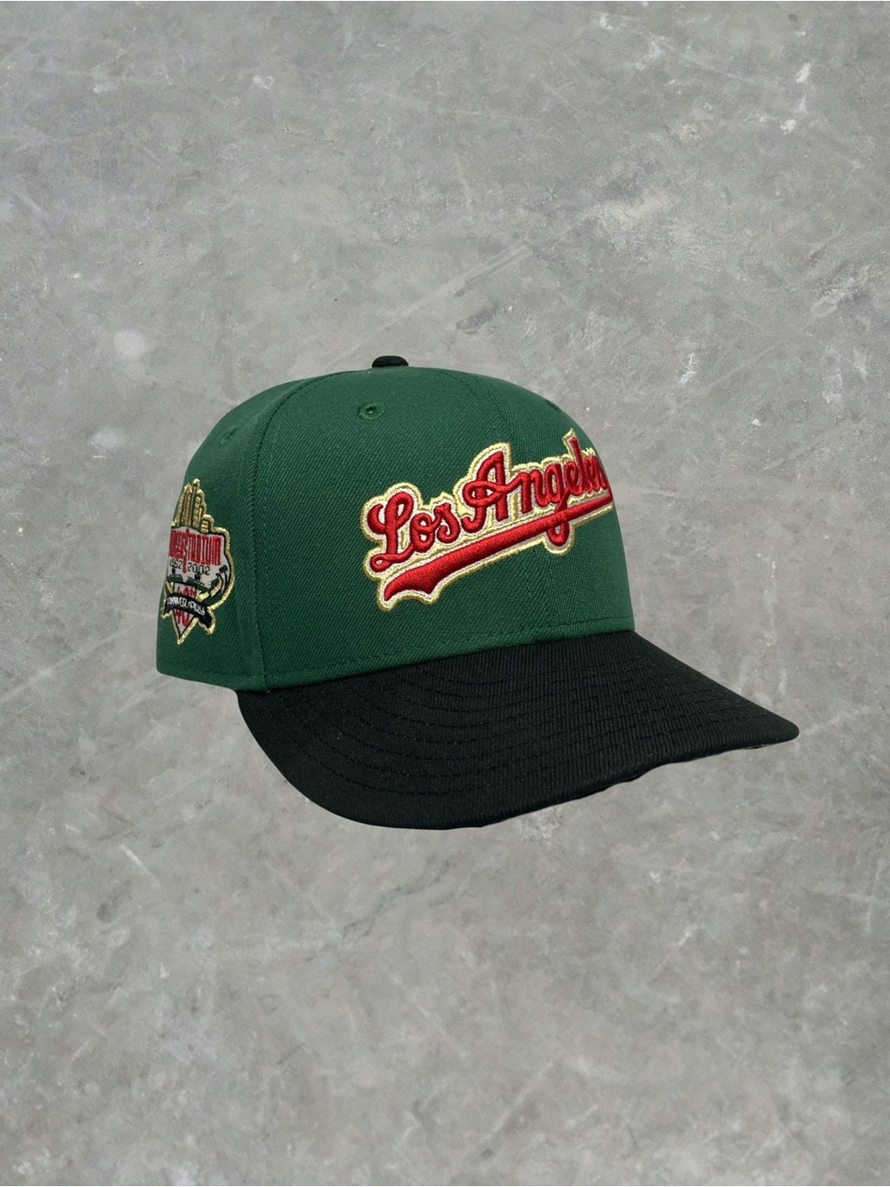 Los Angeles Dodgers New Era 59Fifty Fitted Hat Size 7 Two Tone Green/Black